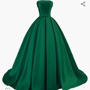 SYYJ Green Strapless gown
